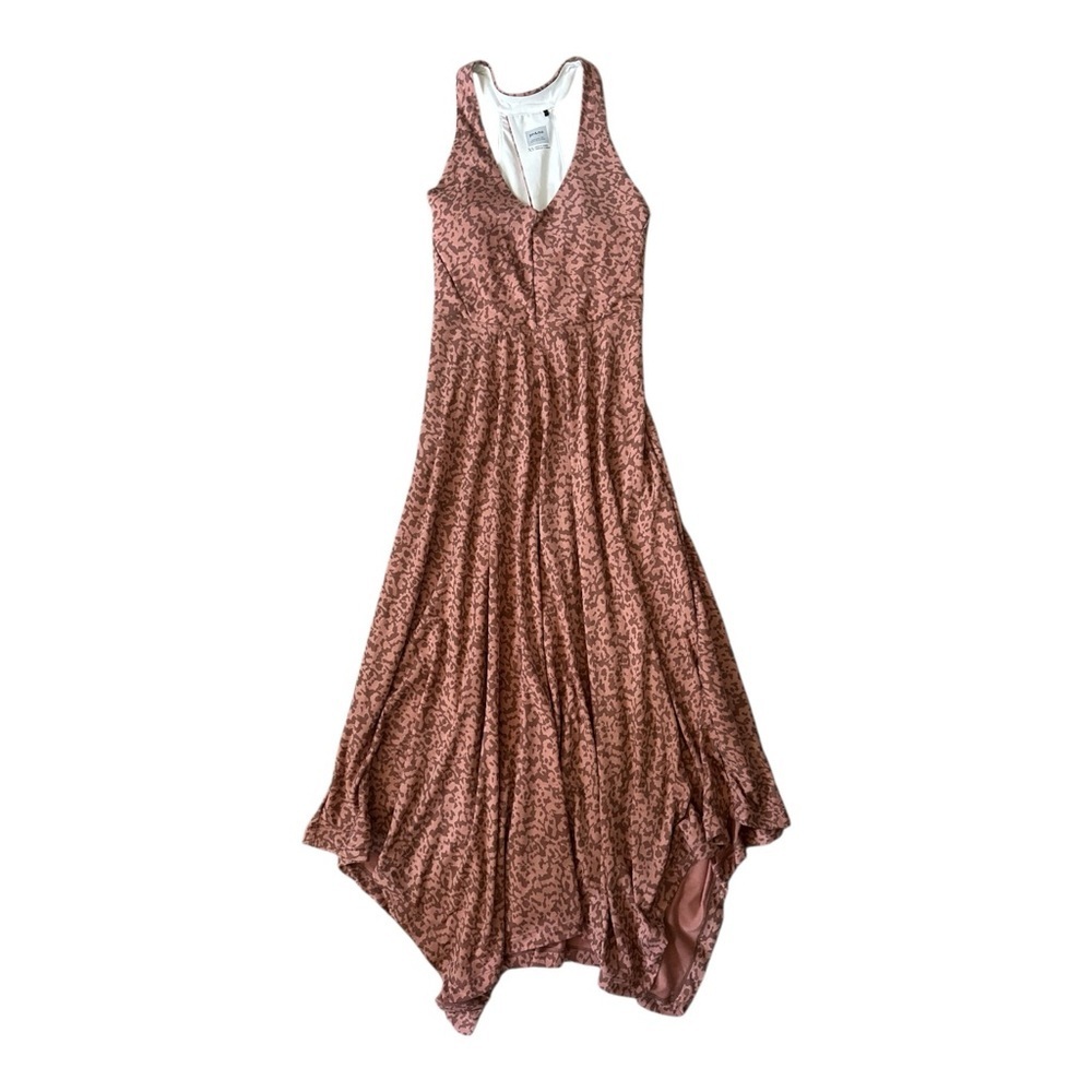 PrAna Saxon Dress Pink & Tan Size Extra Small